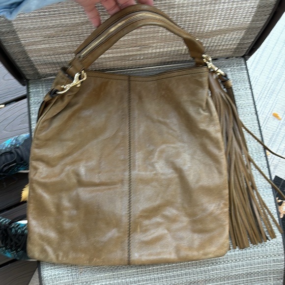 GIVENCHY BROWN LEATHER TASSEL BOHO BAG-VINTAGE! - Picture 7 of 11